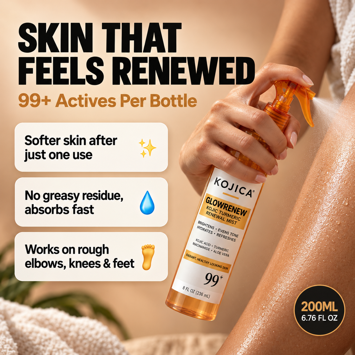 GlowRenew™ | Kojic Turmeric Exfoliating Spray