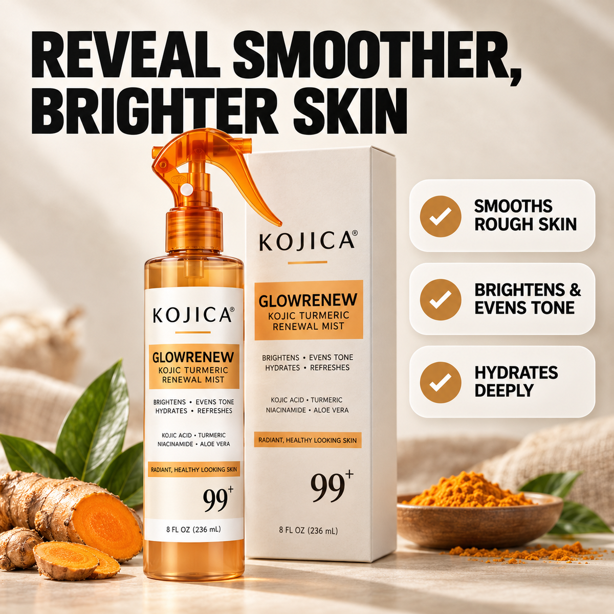 GlowRenew™ | Kojic Turmeric Exfoliating Spray