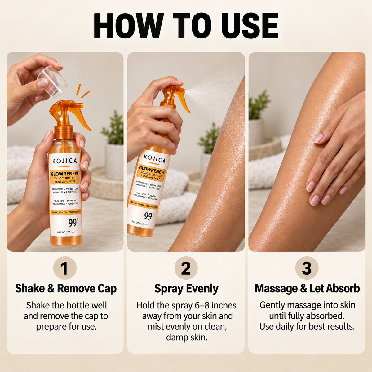 GlowRenew™ | Kojic Turmeric Exfoliating Spray
